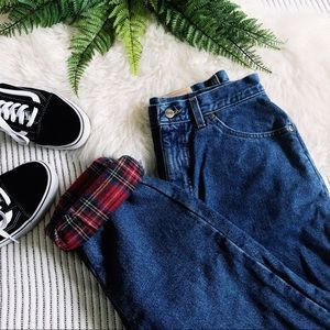 LL Bean Vintage 90s Flannel-Lined Mom Jeans